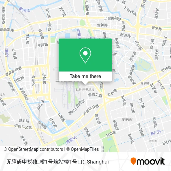无障碍电梯(虹桥1号航站楼1号口) map