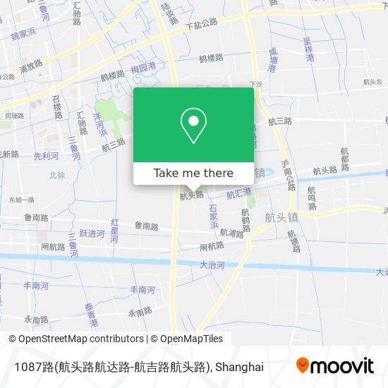 1087路(航头路航达路-航吉路航头路) map
