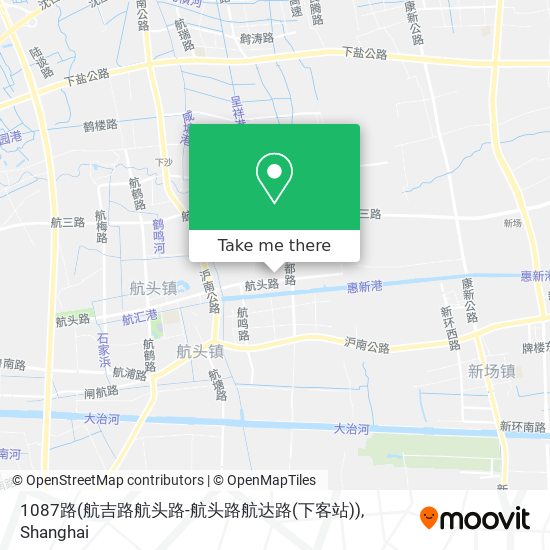 1087路(航吉路航头路-航头路航达路(下客站)) map