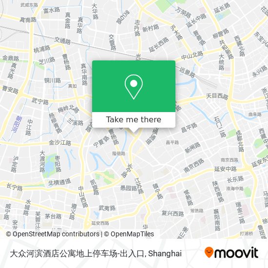 大众河滨酒店公寓地上停车场-出入口 map