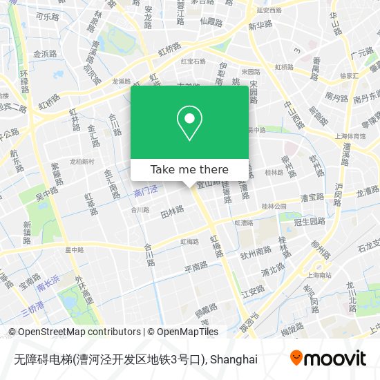 无障碍电梯(漕河泾开发区地铁3号口) map