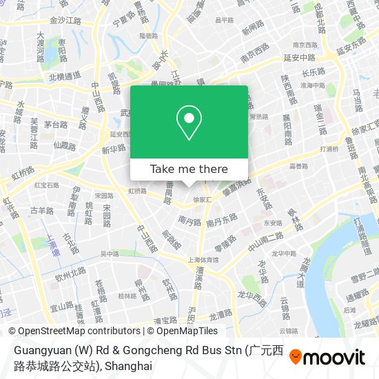 Guangyuan (W) Rd & Gongcheng Rd Bus Stn (广元西路恭城路公交站) map