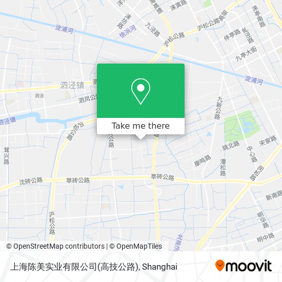 上海陈美实业有限公司(高技公路) map