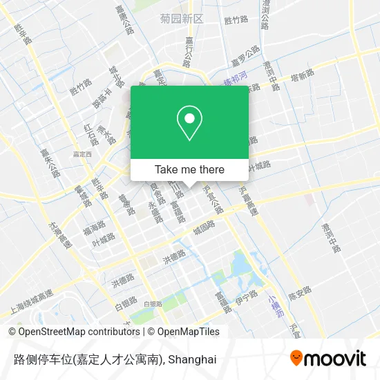 路侧停车位(嘉定人才公寓南) map