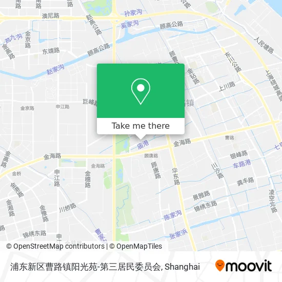 浦东新区曹路镇阳光苑-第三居民委员会 map