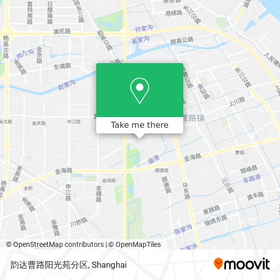 韵达曹路阳光苑分区 map