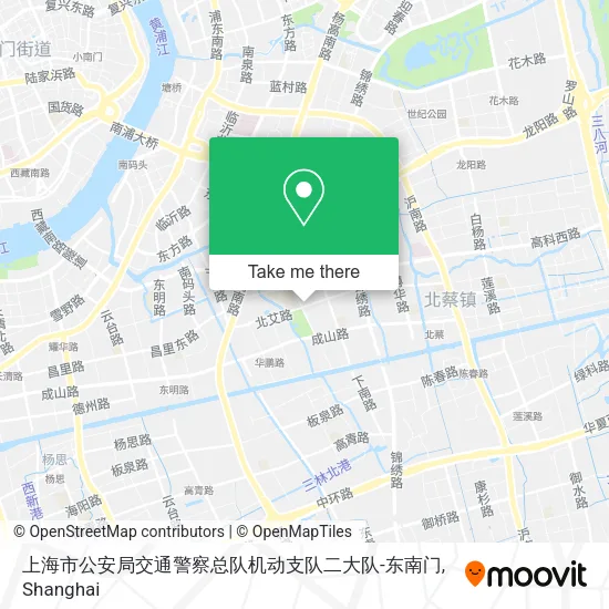 上海市公安局交通警察总队机动支队二大队-东南门 map