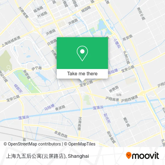 上海九五后公寓(云屏路店) map