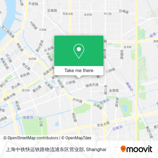 上海中铁快运铁路物流浦东区营业部 map