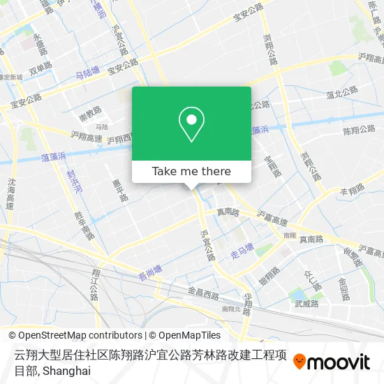 云翔大型居住社区陈翔路沪宜公路芳林路改建工程项目部 map
