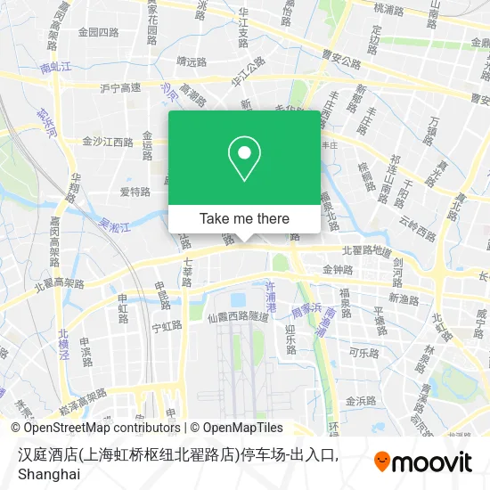 汉庭酒店(上海虹桥枢纽北翟路店)停车场-出入口 map