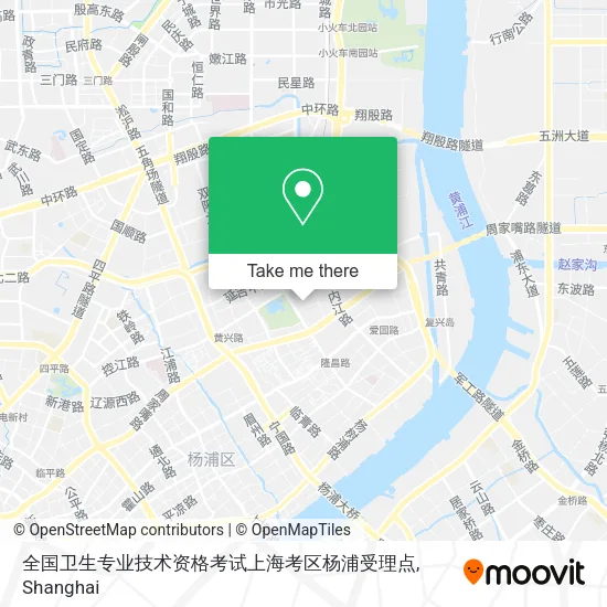 全国卫生专业技术资格考试上海考区杨浦受理点 map