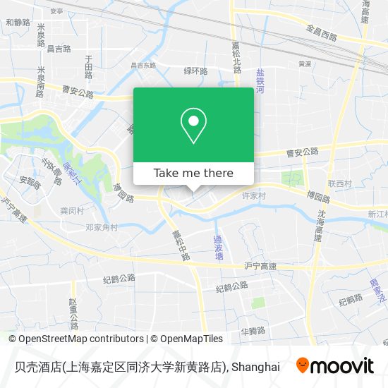 贝壳酒店(上海嘉定区同济大学新黄路店) map