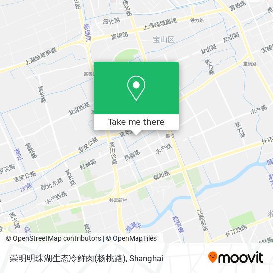 崇明明珠湖生态冷鲜肉(杨桃路) map