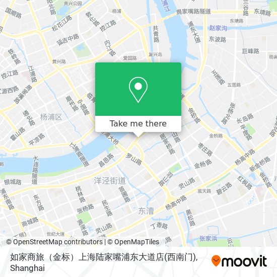 如家商旅（金标）上海陆家嘴浦东大道店(西南门) map