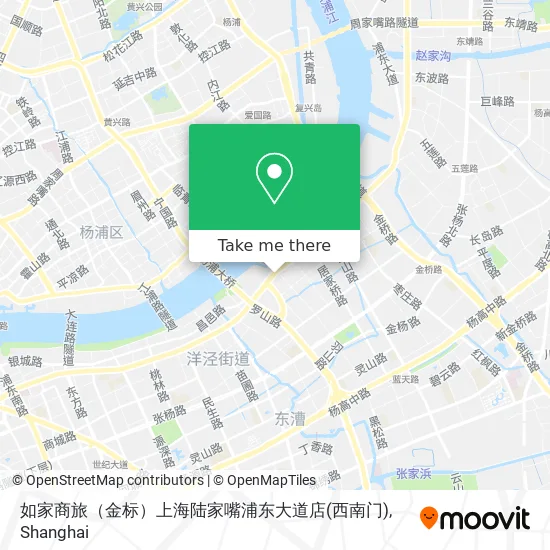 如家商旅（金标）上海陆家嘴浦东大道店(西南门) map