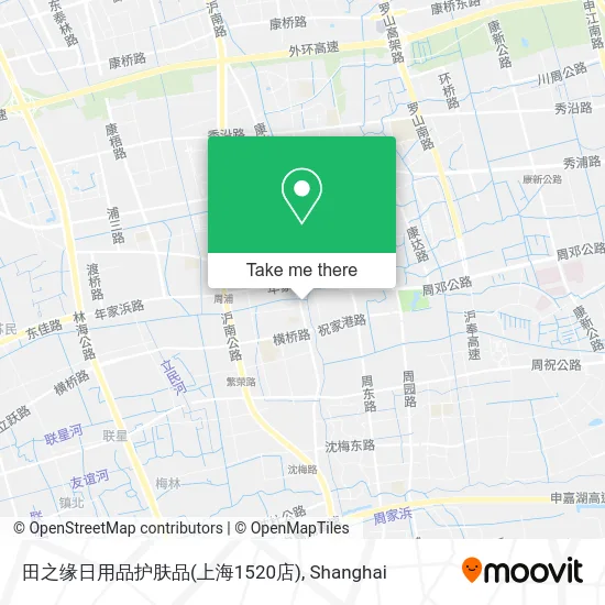 田之缘日用品护肤品(上海1520店) map