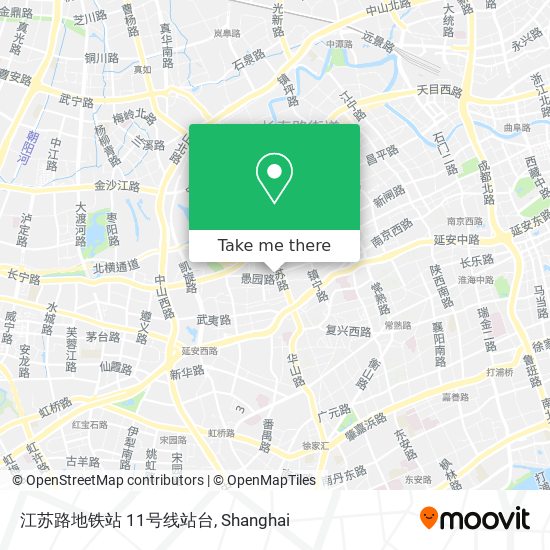 江苏路地铁站 11号线站台 map