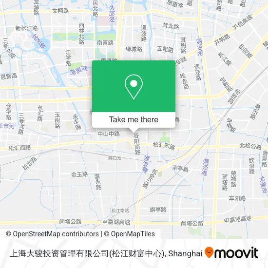 上海大骏投资管理有限公司(松江财富中心) map