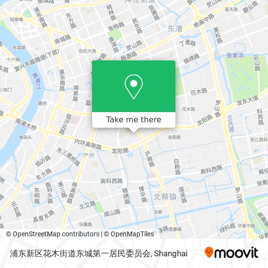 浦东新区花木街道东城第一居民委员会 map