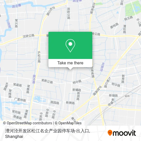 漕河泾开发区松江名企产业园停车场-出入口 map