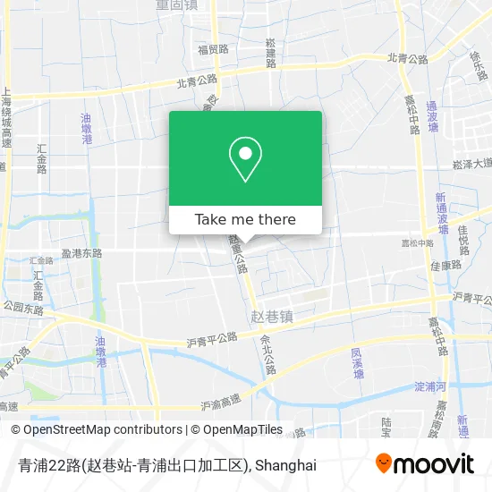 青浦22路(赵巷站-青浦出口加工区) map