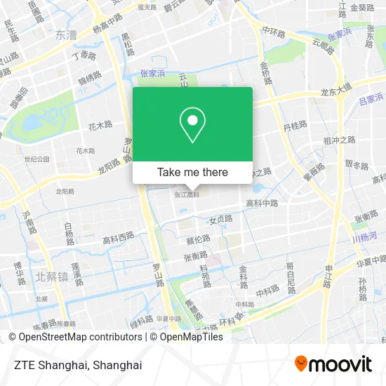 ZTE Shanghai map