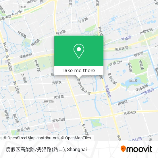 度假区高架路/秀沿路(路口) map