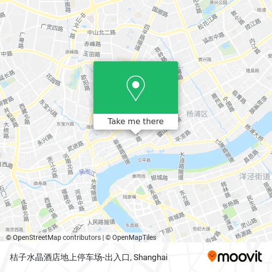 桔子水晶酒店地上停车场-出入口 map