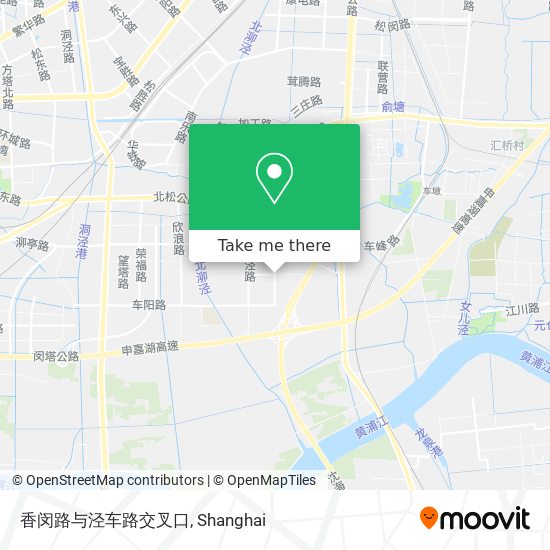 香闵路与泾车路交叉口 map