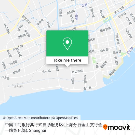 中国工商银行离行式自助服务区(上海分行金山支行金一路炼化部) map