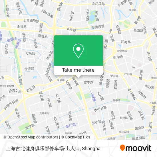 上海古北健身俱乐部停车场-出入口 map