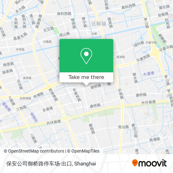 保安公司御桥路停车场-出口 map