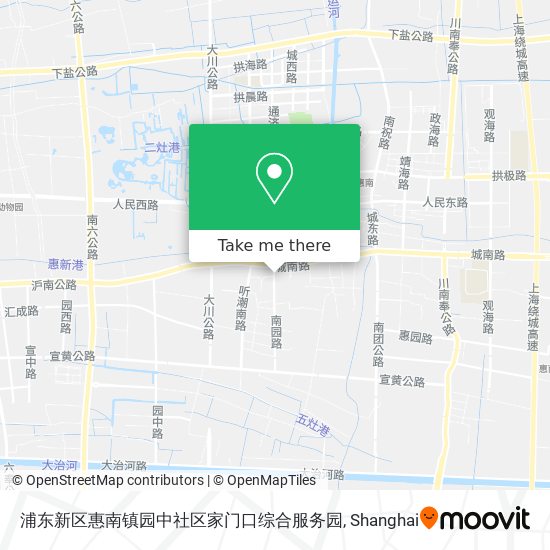 浦东新区惠南镇园中社区家门口综合服务园 map