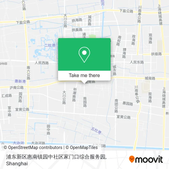 浦东新区惠南镇园中社区家门口综合服务园 map