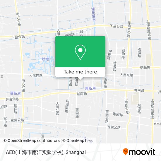 AED(上海市南汇实验学校) map