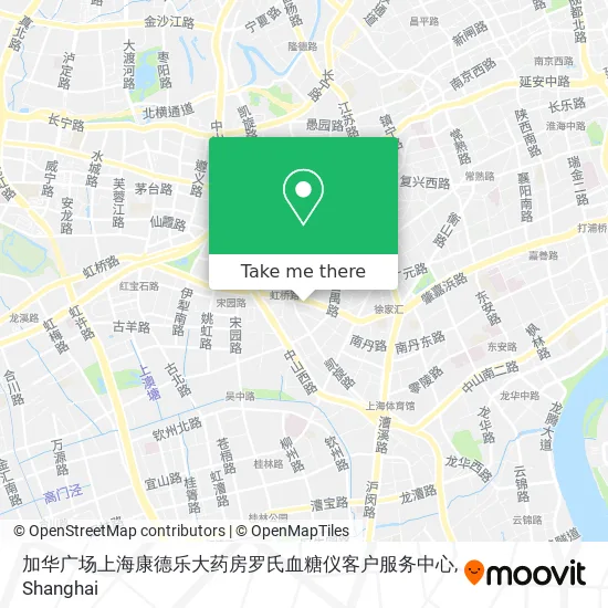 加华广场上海康德乐大药房罗氏血糖仪客户服务中心 map