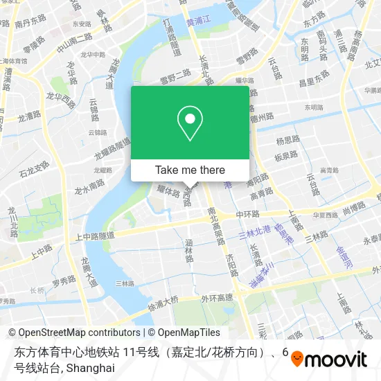 东方体育中心地铁站 11号线（嘉定北/花桥方向）、6号线站台 map