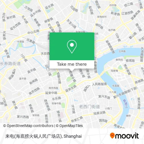 来电(海底捞火锅人民广场店) map