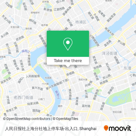 人民日报社上海分社地上停车场-出入口 map