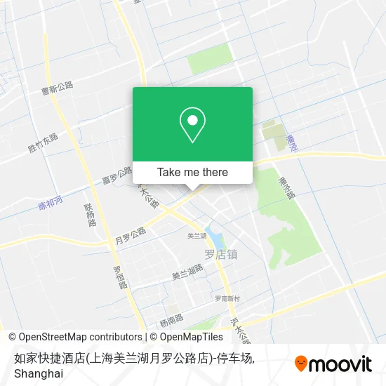 如家快捷酒店(上海美兰湖月罗公路店)-停车场 map