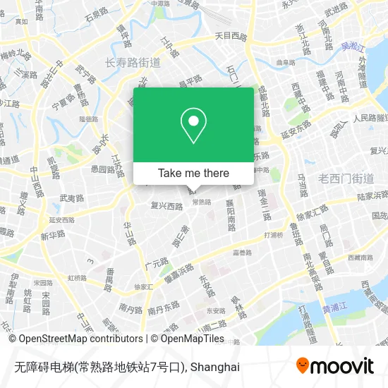 无障碍电梯(常熟路地铁站7号口) map