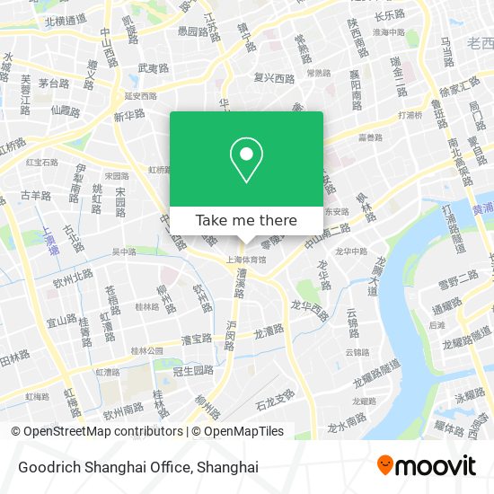 Goodrich Shanghai Office map