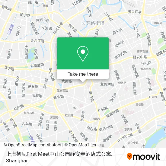 上海初见First Meet中山公园静安寺酒店式公寓 map