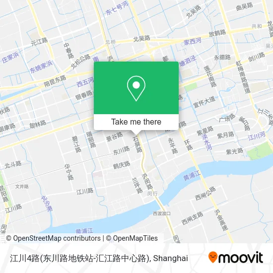 江川4路(东川路地铁站-汇江路中心路) map