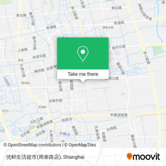 优鲜生活超市(周泰路店) map