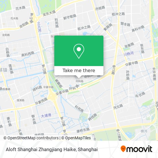 Aloft Shanghai Zhangjiang Haike map