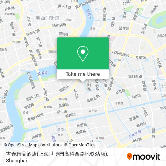 吉泰精品酒店(上海世博园高科西路地铁站店) map