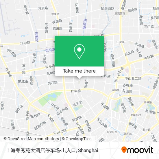 上海粤秀苑大酒店停车场-出入口 map