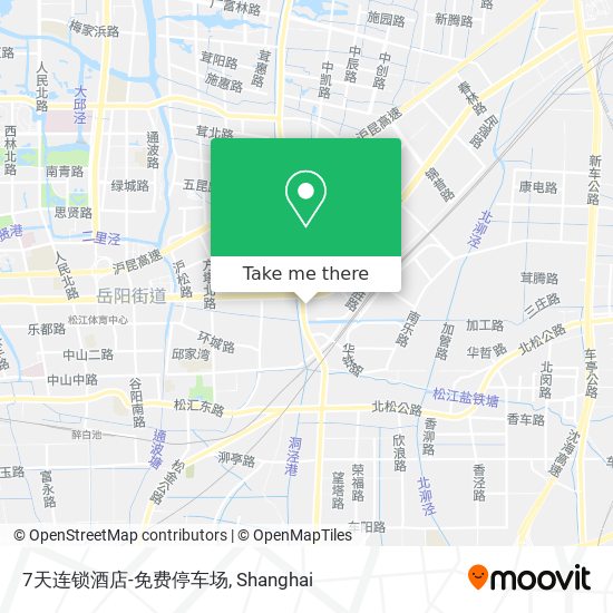 7天连锁酒店-免费停车场 map